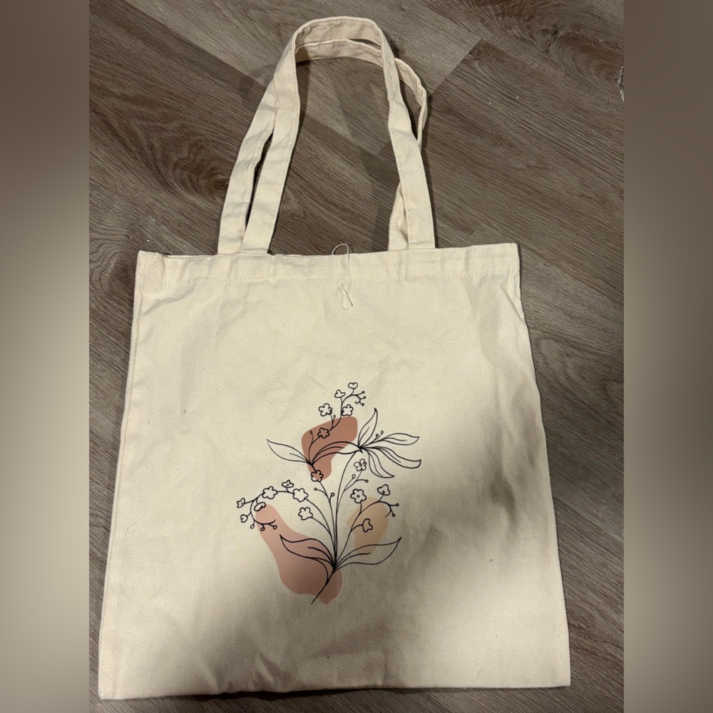 Floral Canvas Tote Bag